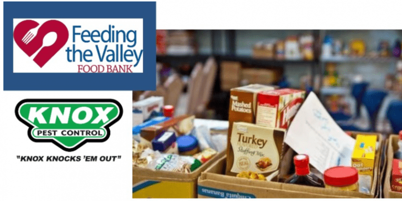 Food collected for a food bank