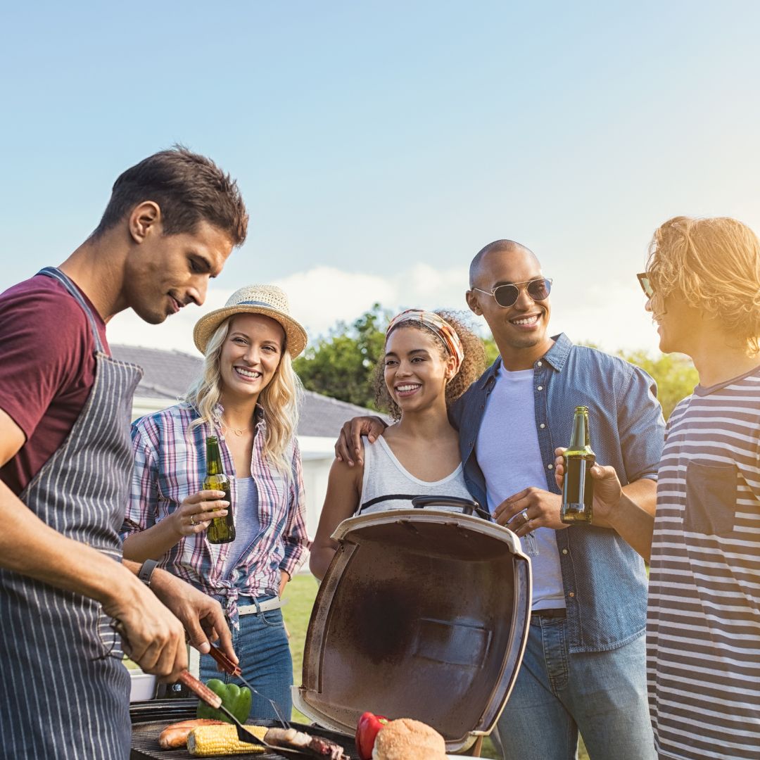 people enjoying mosquito-free bbq